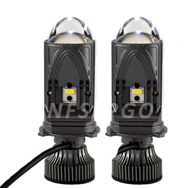 Mini Led H4 120W 30000Lm Faro A Led Per Auto Auto 9003/Hb2 12V Proiettore Dual Lens Hi/Low Beam Lampada Led H4 Light Automotivo