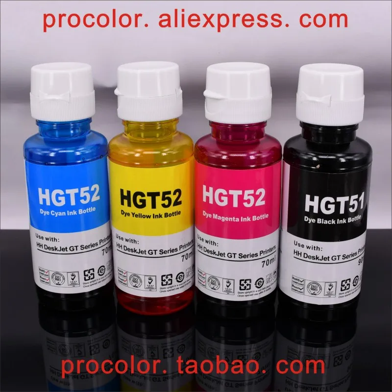 Ciss Dye Ink Refill Kit Per Hp Hp 53 Hp 51 Gt-53 Gt 51 53 Gt53 Ink Smart Tank Wireless 500 510 550 530 515 610 615 Stampante A Getto D'Inchiostro