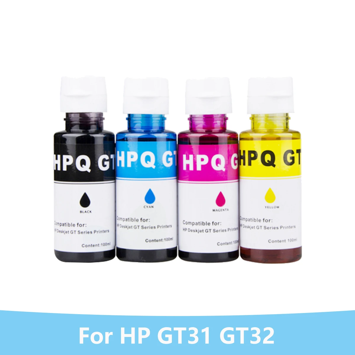 Inchiostro Di Ricarica Per Bottiglie Premium Hp 32/31 Compatibile 100Ml Per Hp Smart-Tank Plus450 455 457 551 555 651 655 570 Stampante Per Serbatoio 