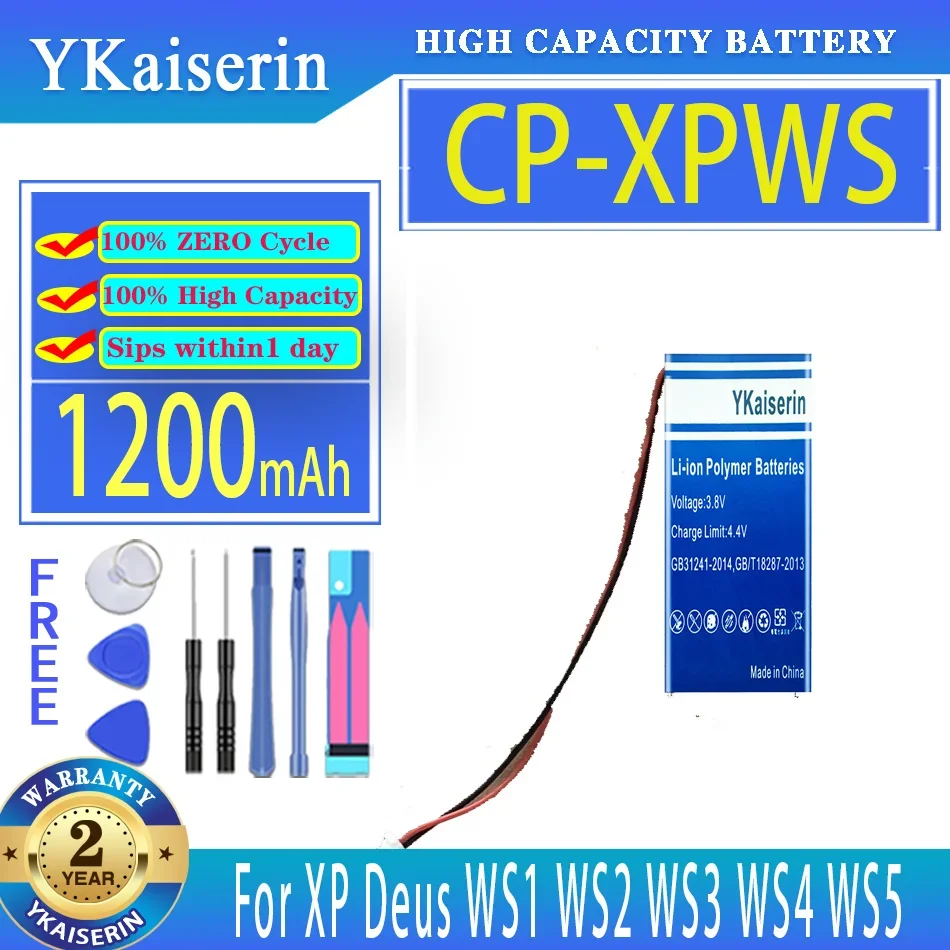 Batteria Ykaiserin Cp-Xpws 1200Mah Per Batterie Digitali Xp Deus Ws3 Ws4 Ws5 Ws1 Ws2