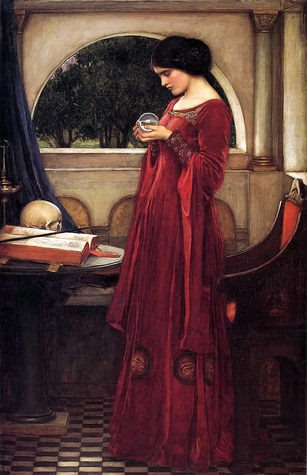 Sfera Di Cristallo Di John Waterhouse Print Art Canvas Poster Per Soggiorno Decor Home Wall Picture