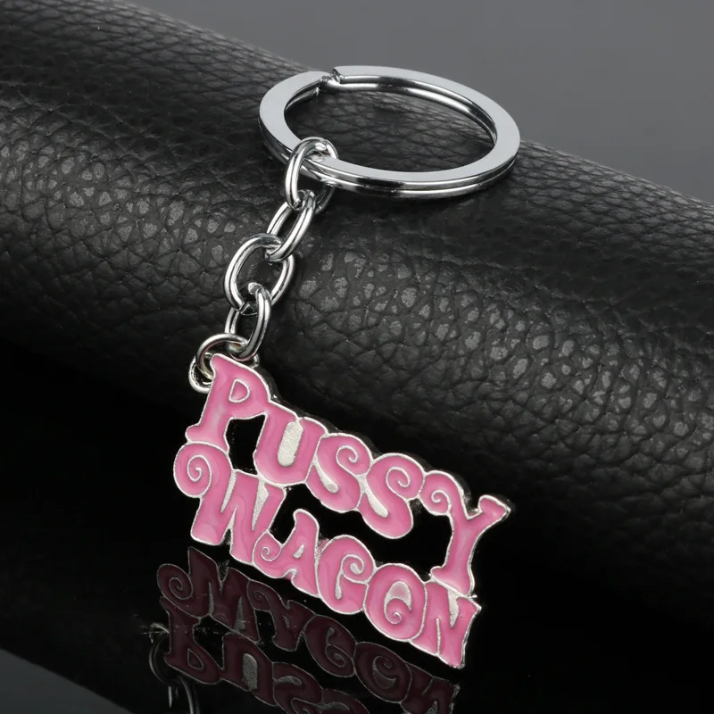Film D'Azione Kill Bill Pussy Wagon Lettere Rosa Logo Lega Smalto Portachiavi Portachiavi Portachiavi Portachiavi Accessori Regalo