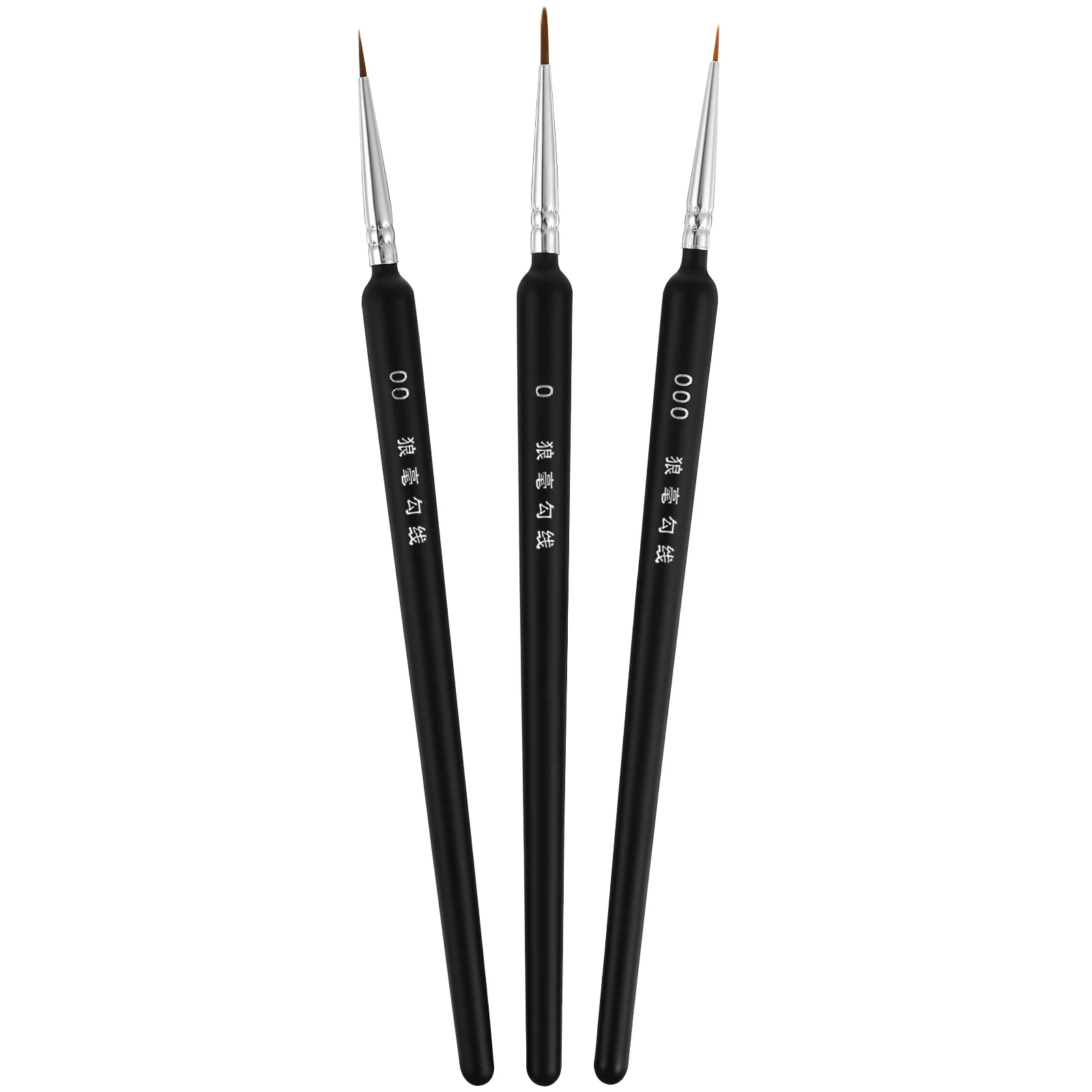 3 Pezzi Micro Pennelli Mini Kit Per Unghie Pittura Pennelli In Miniatura Dettagli Secchi In Legno Piccoli Bambini Kit Per Bambini Citronia