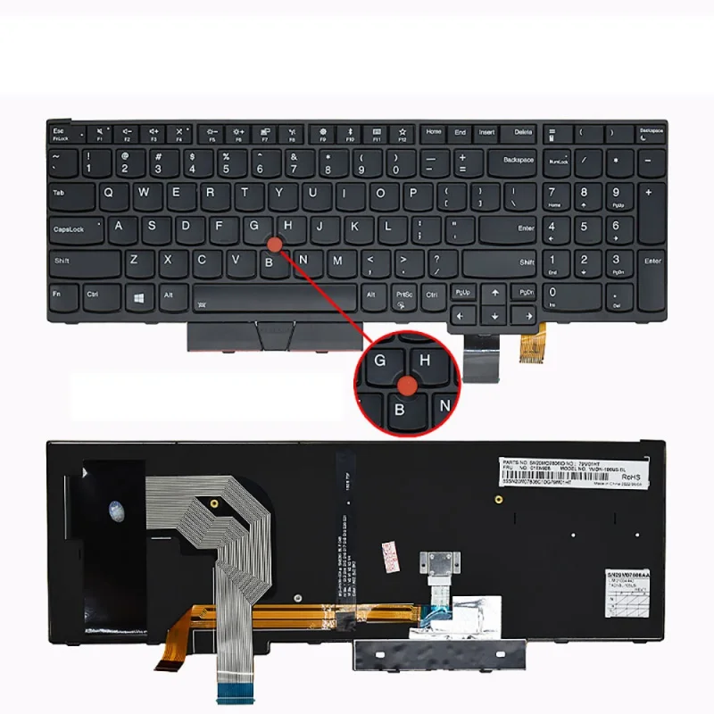 Nuova Tastiera Usa Per Lenovo Thinkpad X280 A285 X390 X395 X13 X13 S2 Retroilluminato Di Quinta Generazione.