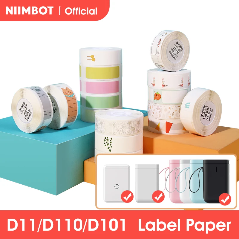 Niimbot Pocket Printer Labels Tape Printer Maker Per Adesivi D110 D11 D101 Etichettatura Carta Per Etichette Autoadesiva Per L'Home Office