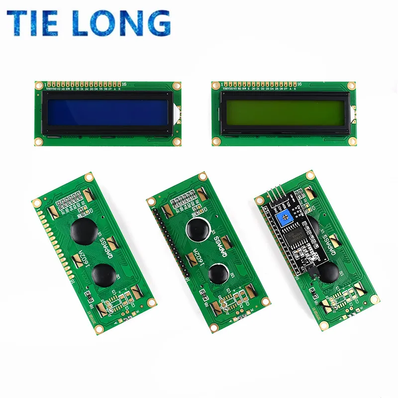 Lcd1602 1602 Modulo Lcd Schermo Blu/Giallo Verde 16X2 Caratteri Display Lcd Pcf8574T Pcf8574 Interfaccia Iic I2C 5V Per Arduino