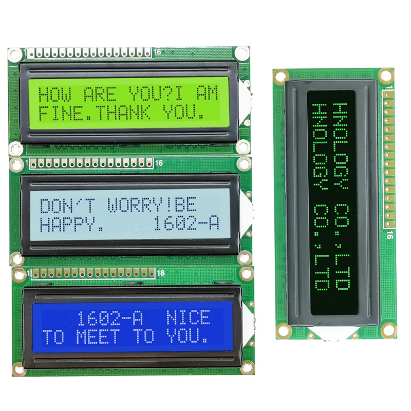 Hot Blue Yellow-Green Gray Splc780 5V 16*2 Parallel 16X2 Character Lcd Display Module Screen 1602 Compatible Lmb162Afc-