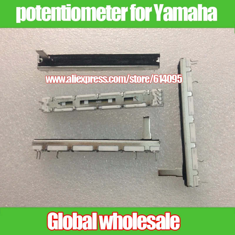 5 Pz Per Yamaha Mg124Cx Mixer Fader/Doppio Potenziometro A20K Maniglia Lunghezza 15Mm 6 Piedi 75Mm / 20 Kax2