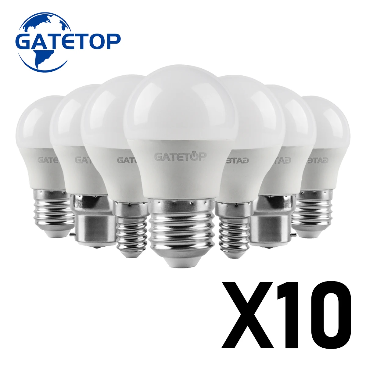 10Pcs Lampadine A Led G45 E27 E14 B22 Ac120V Ac220V Lampadina Real Power 3W 5W 6W 7W 3W Lampada Soggiorno Casa Led Bombilla