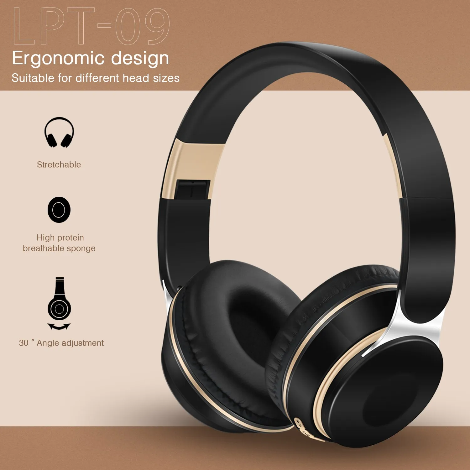 2024 Nuovo Wireless Bluetooth Headphone Stereo Headband Headset Support Sd Card Con Microfono Per Tablet Xiaomi Iphone Sumsamg