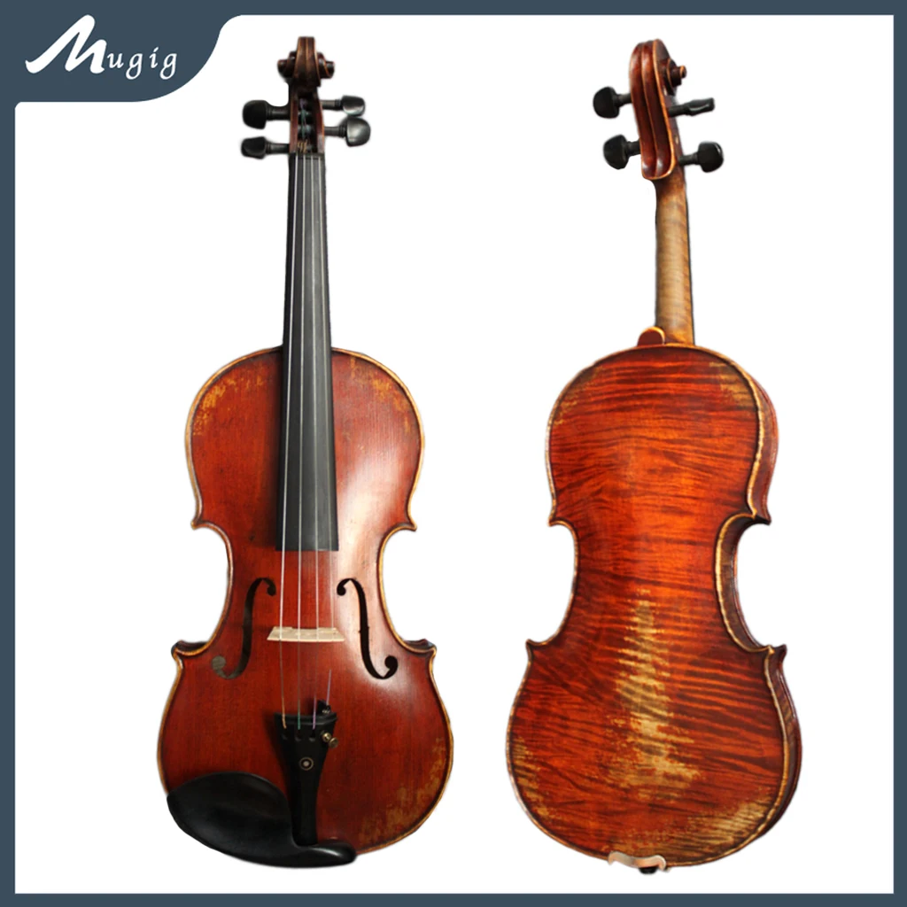 Officina Fatta A Mano Stradivari Copy 1716 Violino 4/4 Violino Acustico Aubert Bridge Pernambuco Bow Clear Loud Sound With Case Set