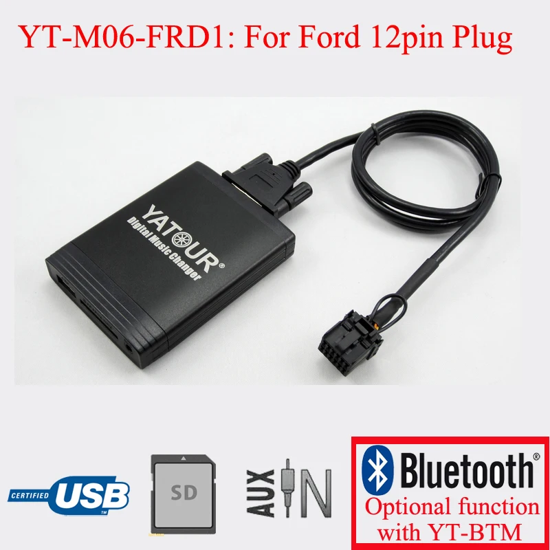 Yatour Car Stereo Usb Sd Digital Mp3 Player Per Ford Pin Spina