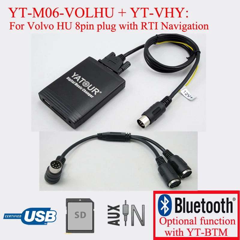 Yatour Car Stereo Usb Sd Lettore Mp3 Per Radio Volvo Hu Con Navigazione Rti M06 (Versione Pro)