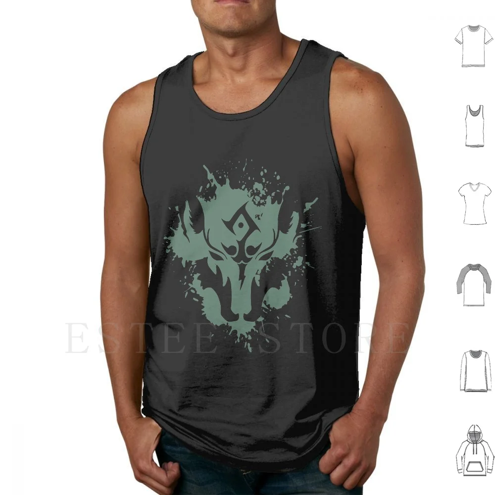 Wolf Link Blue Eyed Beast V2 Canotte Gilet Senza Maniche Wolf Link Twilight Princess Videogames Animali Animal Legend Legend