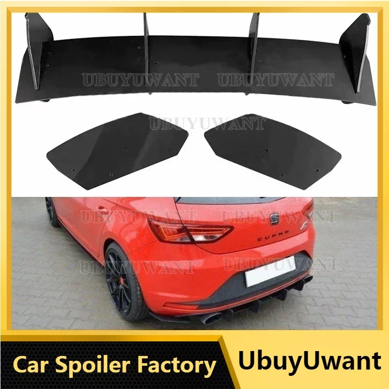 Gloss Black Cupra Style Paraurti Posteriore Diffusore Spoiler Lip Splitter Per Seat Leon Mk3 2012 2013 2014 2015 2016 Labbro Splitter Posteriore