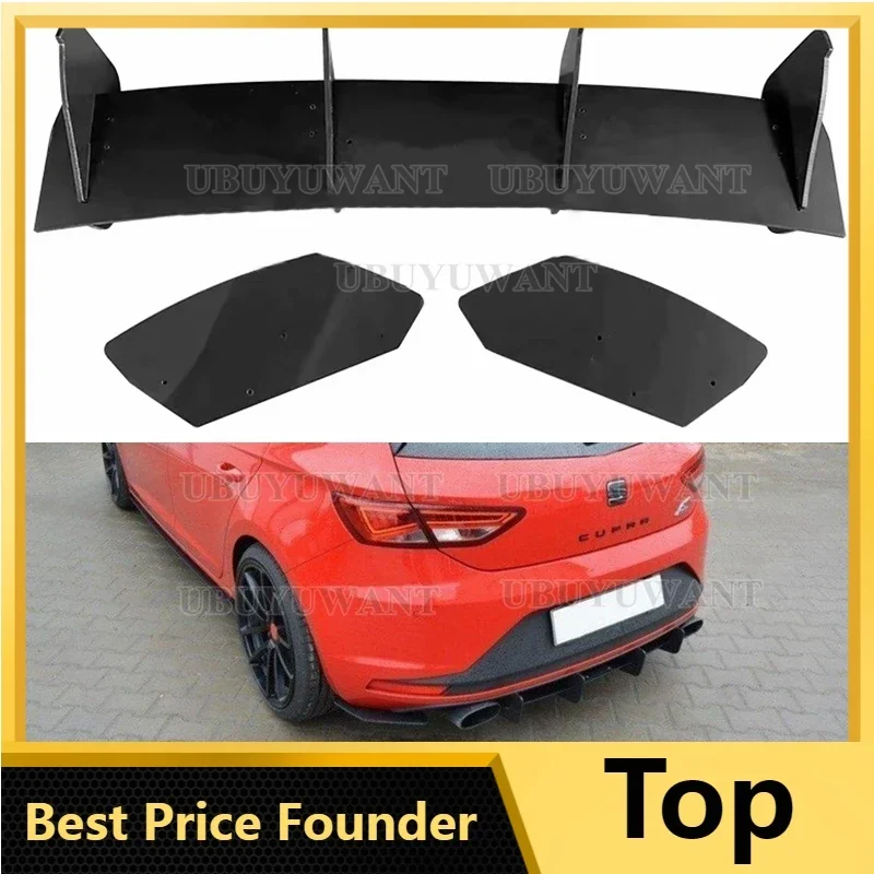 Gloss Black Cupra Style Paraurti Posteriore Diffusore Spoiler Lip Splitter Per Seat Leon Mk3 2012 2013 2014 2015 2016 Labbro Splitter Posteriore