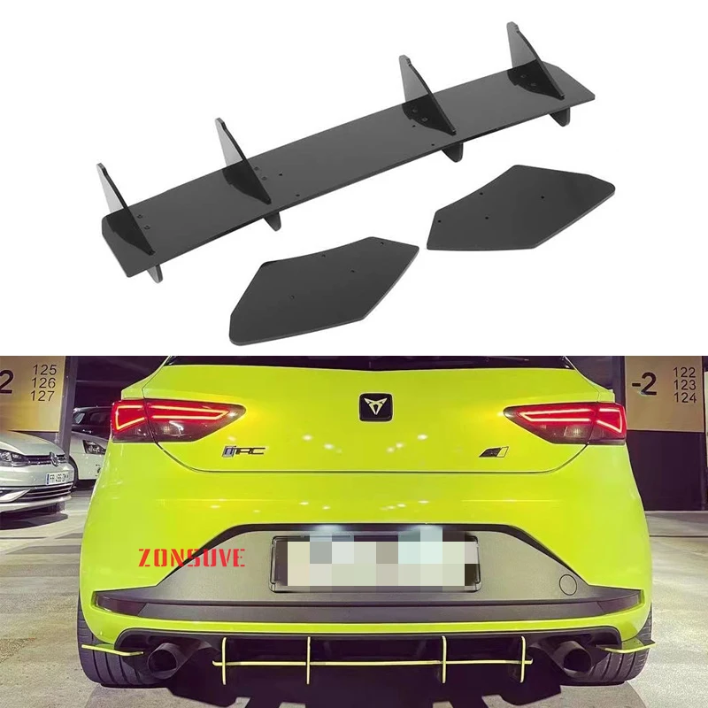 Per Seat Leon Mk3 Cupra 2012-2016 Anno Paraurti Posteriore Diffusore Spoiler Lip Protector Splitter Accessori Per Lo Styling Dell'Auto Kit Carrozzeria