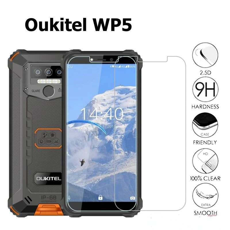 Jgkk Per Oukitel Wp7 Wp6 Wp5 Pro Wp 7 Temperato Pellicola Della Protezione Dello Schermo Di Vetro 100% Premio Originale 2.5D Per Oukitel Wp7 Wp6 Di Ve