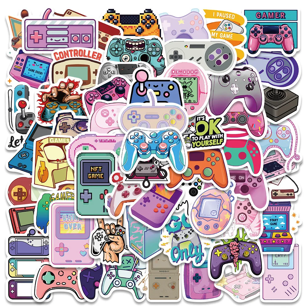 10/30/60Pcs Cute Cartoon Vintage Video Game Stickers Decalcomania Estetica Skateboard Laptop Phone Car Funny Cool Adesivo Impermeabile