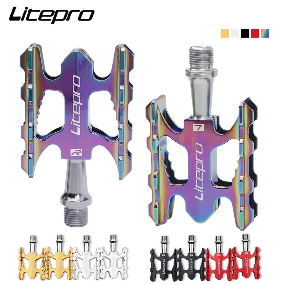 Litepro Ultra Licht Faltrad Pedal Lager Alluminio Legierung Nicht-Slip Fit Brompton Mtb Rennrad Bmx Pedal Board Universale