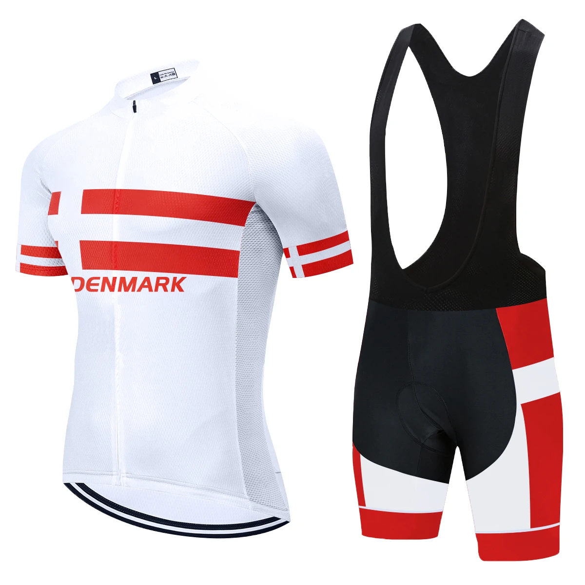 Maglia Da Ciclismo Da Uomo Rennrad Trikot Danimarca National Team Set Da Ciclismo Maillot Ropa Ciclismo Jersey Da Uomo Summer Bike Jersey Set