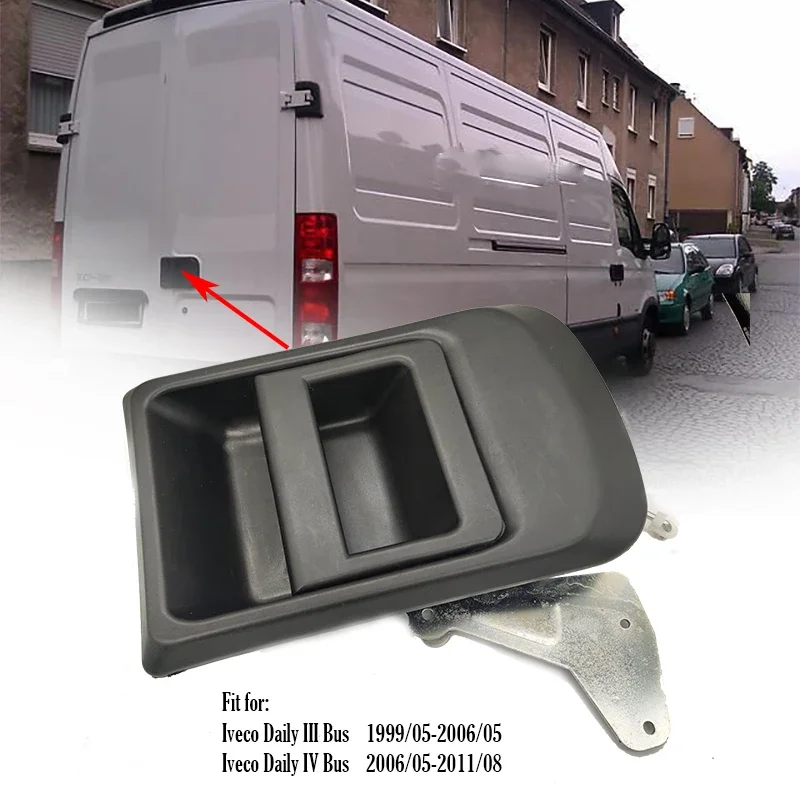Maniglia Della Porta Esterna Posteriore Del Portellone Posteriore Adatta Per Iveco Daily Turbo Unijet 1999-2011 504065407 (Colore: Nero, Posizionament