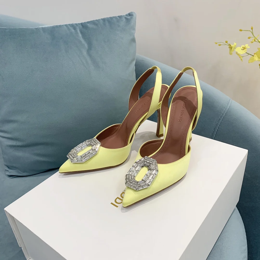 Scarpe Da Donna Camelia Satin Slingback Pumps Crystal