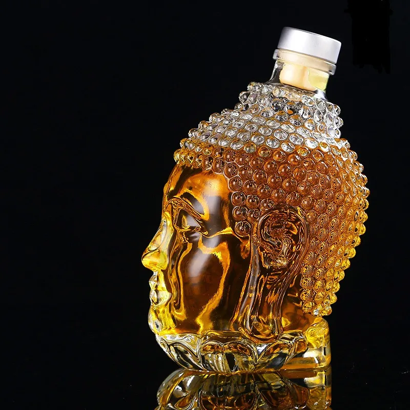 750Ml Buddha Head Shape Wine Decanter Creatività Bicchiere Di Cristallo Senza Piombo Bicchiere Di Vino Zen Vodka Whisky Red Wine Caraffa Bar Wedding