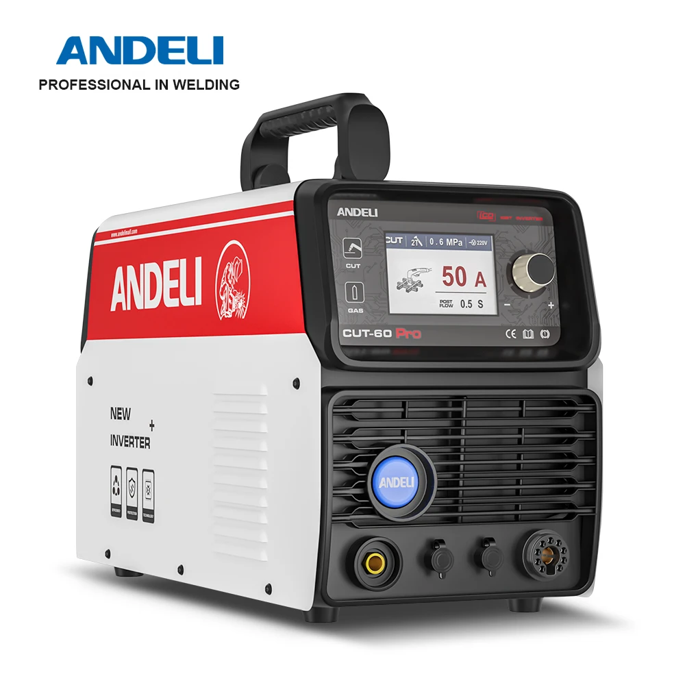 Andeli Cut-60 Pro Plasma Cutter Non-Hf Pilot Arc Cutting Display Lcd Intelligent & Potente Metal Cut Equipment Support Cnc