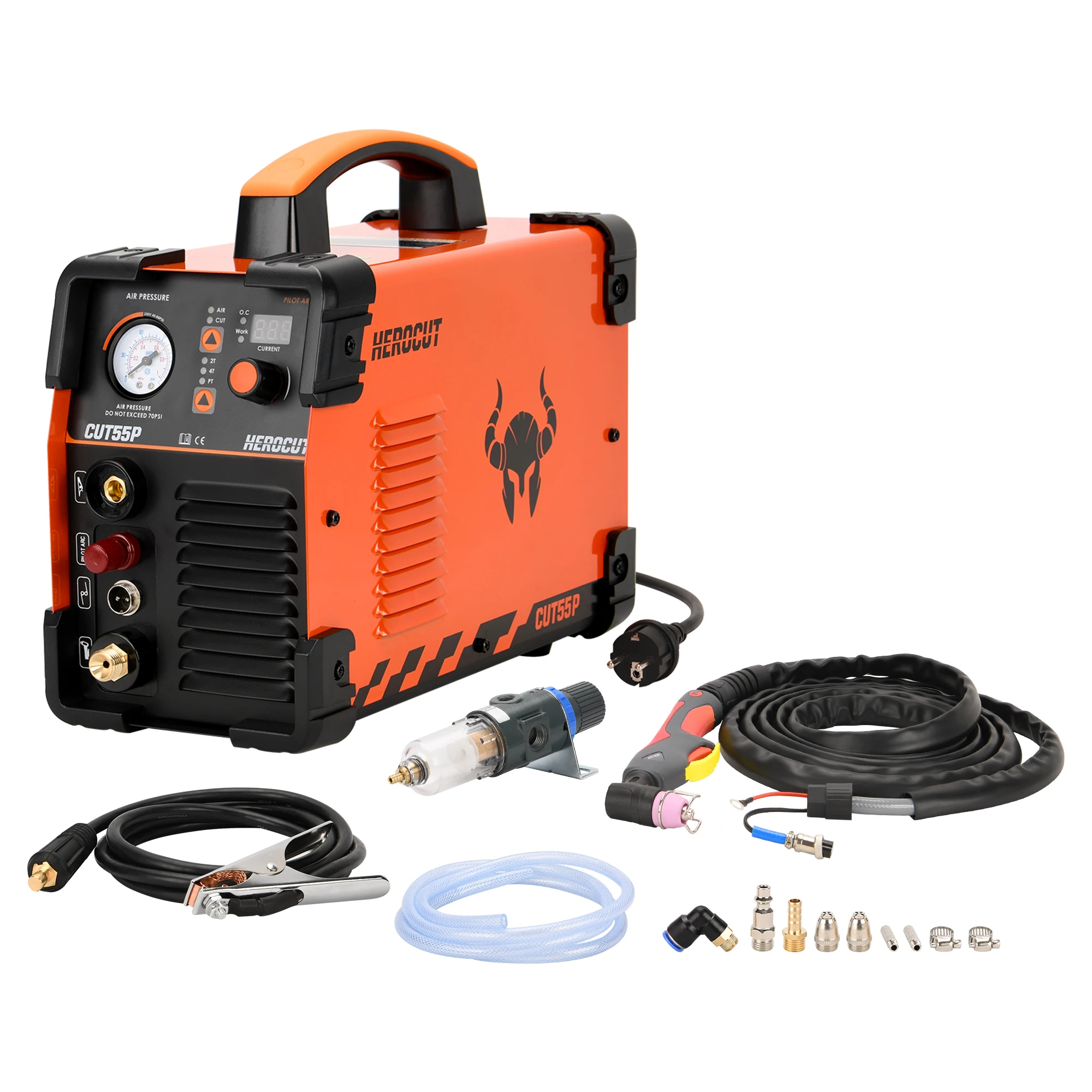 Herofut 55Amp Pilot Arc Plasma Cutter Cut55P Pilot Arc 220V Macchina Da Taglio Al Plasma, Spessore Massimo Di Taglio 16Mm