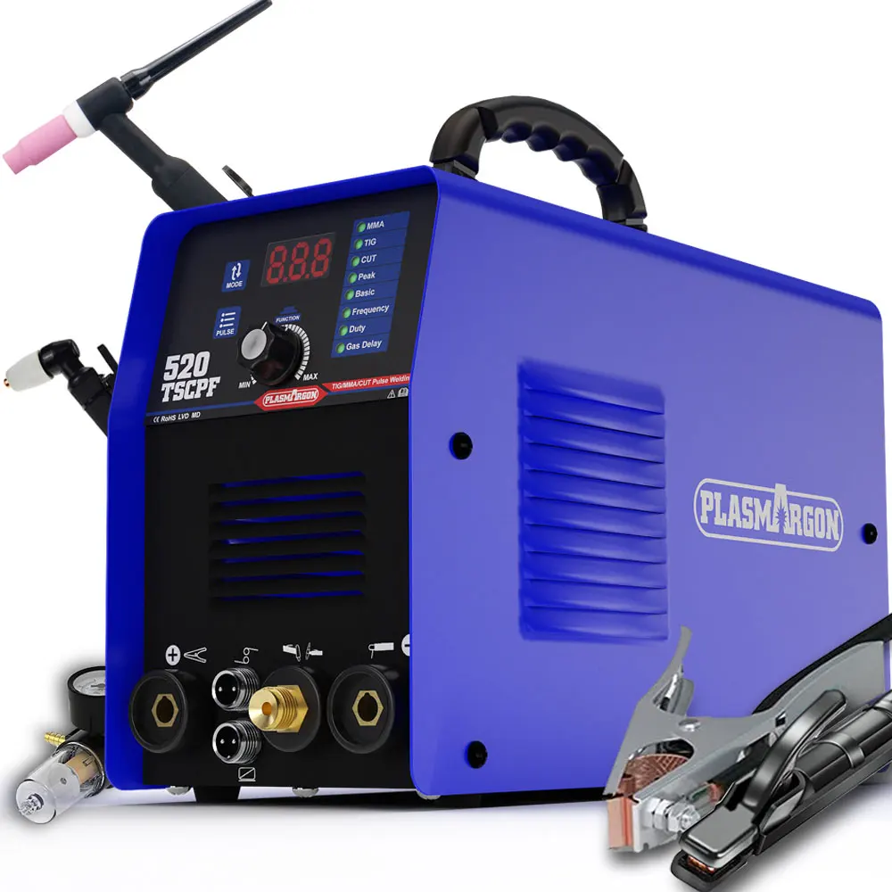 Plasmargon Plasma Cutter 4 In 1 Saldatrice 520Tscpf Dc Inverter Saldatrice A Punti Tig Mma Igbt Pulse Cnc Metal Cutting Machine