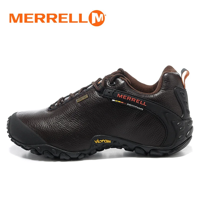 Scarpe Da Trekking Da Campeggio In Vera Pelle Da Uomo Originali Merrell Gore-Tex Da Esterno Per Uomo Alpinista Da Caffè Da Arrampicata 39-46