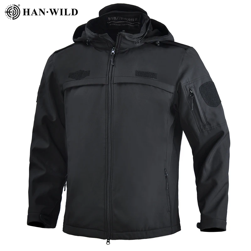 Han Wild Military Jacket Uomo Giacche Da Trekking Softshell Abbigliamento Giacca A Vento Tactical Army Hoody Jacket Cappotto Invernale Regolabile