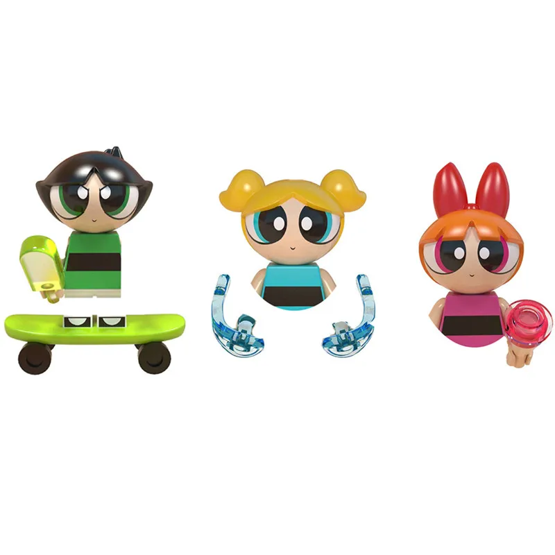 Disney Mini Action Toy Figures Building Blocks Cartoon Dolls Buttercup Bubbles Finn Stitch Gizmo Gizmo Angie Toys For Boys