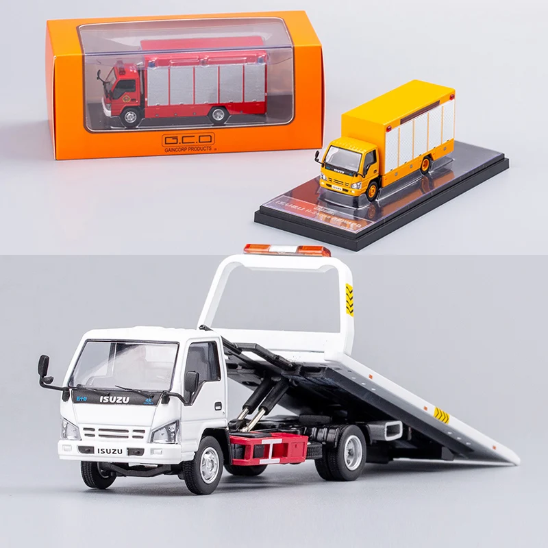 Gcd 1:64 Isuzu Series Reward Camion Rimorchio A Pianale Ribassato/Isuzu 4K Camion Dei Pompieri Modellino Di Auto