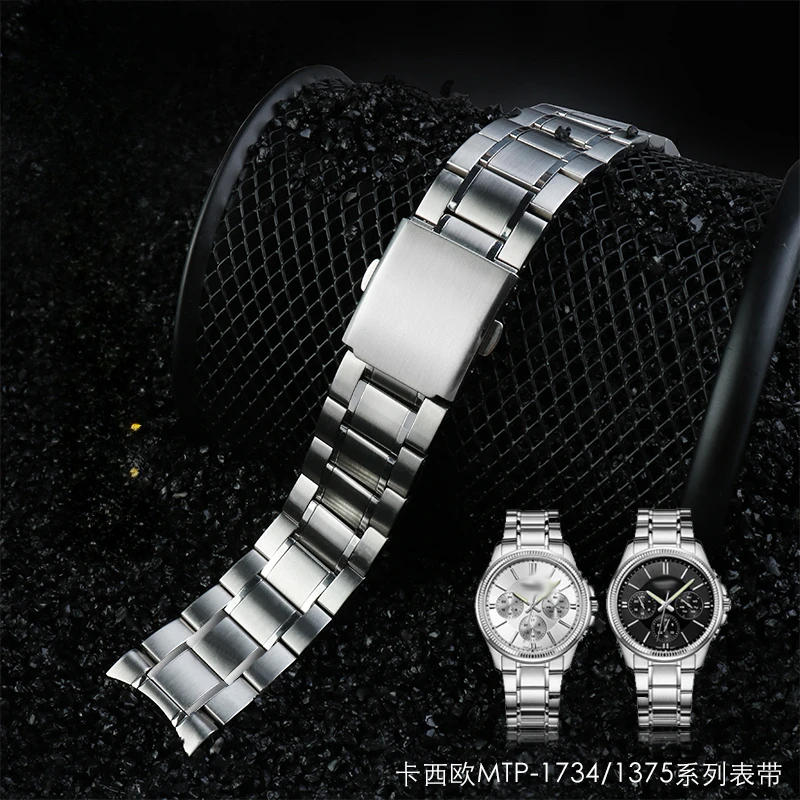 Per Cinturini In Acciaio Inossidabile Casio Pesce Spada Mtp-1374/Mtp-1375/Vd01 Sostituire Il Cinturino Dell'Orologio Con Interfaccia Arc Originale Da 