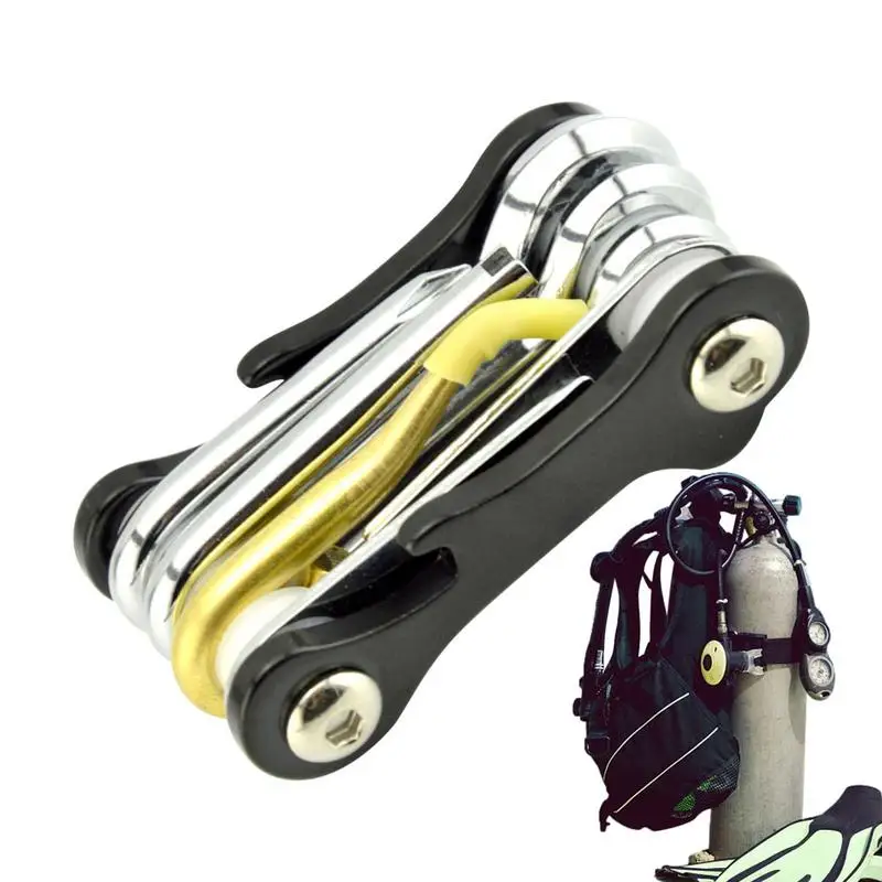 Scuba Tool 8 In 1 Diving Repair Multi Tool Professional Diver Key Chiavi E Cacciavite Multi Tools Pieghevole Scuba Toolpack