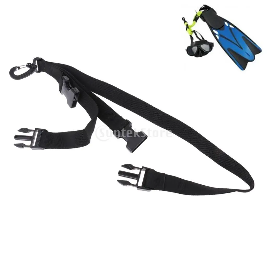 Scuba Diving Dive Diver Fin And Mask Keeper Supporto Per Cinghie Cinturino Cordino Doppio Anello Con Fibbia A Sgancio Rapido, Clip Girevole