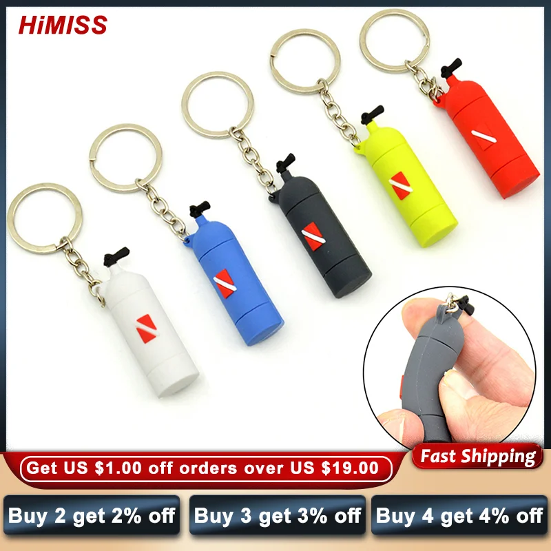 Portachiavi Con Serbatoio D'Aria 6.5Cm X 2Cm X 1.8Cm Diver Diving Gifts Bag Decorazione Regalo Per Sub Diving Lover Hot Diving Lovers Souvenir