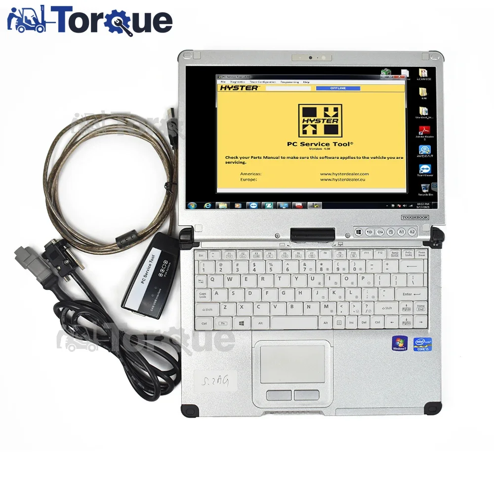 Per Yale Hyster Pc Service Tool Ifak Can Interfaccia Usb Hyster Yale Carrello Elevatore Kit Diagnostico Scanner + Cf C2 Laptop