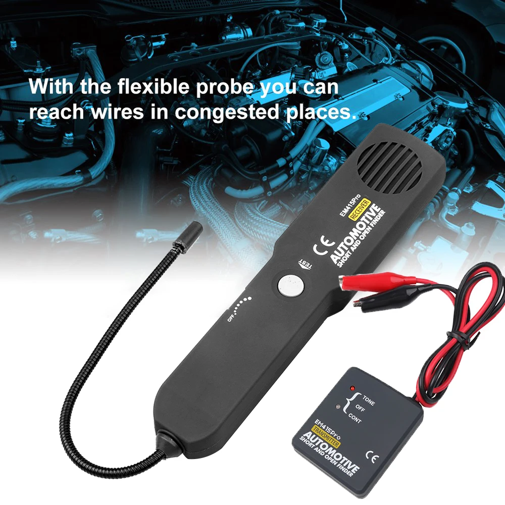 Em415Pro Scanner 6-42V Circuit Breaker Tester Cavo E Filo Short Open Detector Manutenzione Strumento Nero
