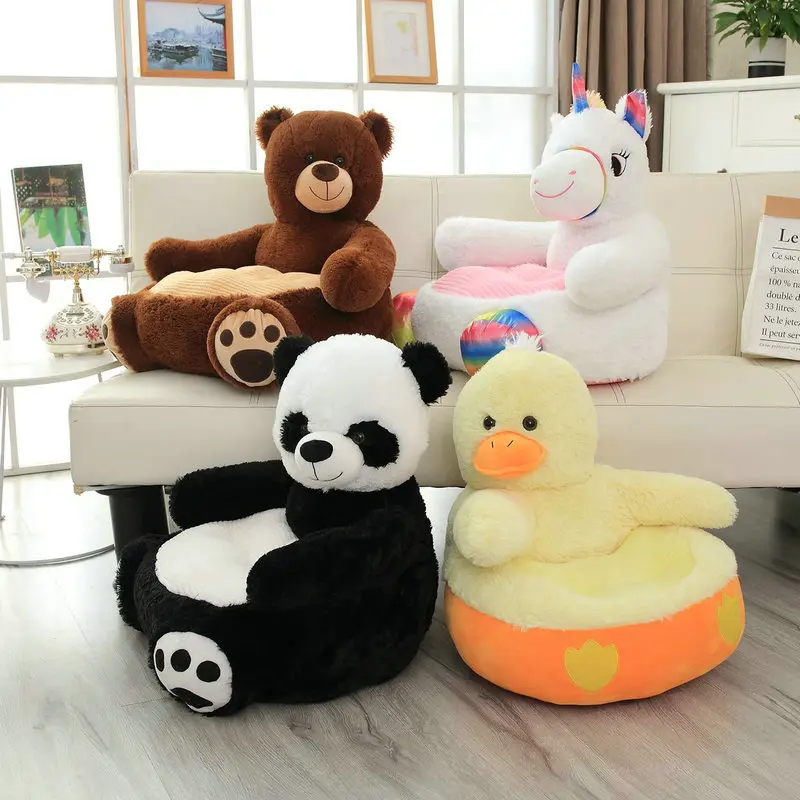 50Cm New Panda Infant Boys Seats Soft Sofa Cartoon Duck Animal Girls Comfort Peluche Unicorno Orso Sedie Contengono Riempimento