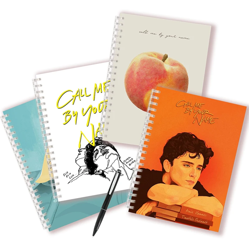 Quaderno A Spirale A5 Quaderno Movie - Call Me By Your Name - Cover Quotes Fiction Green Vinyl Poster Binder Ring Writing Pad Memo