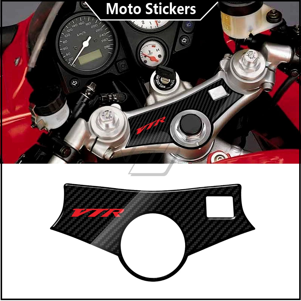 Per Honda Vtr 1000 3D Carbon-Look Superiore Triple Yoke Defender