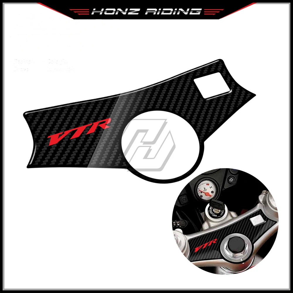 Per Honda Vtr 1000 3D Carbon-Look Superiore Triplo Giogo Defender
