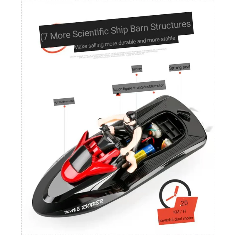 Motoscafo Telecomandato Motoscafo D'Acqua Yacht Dirigibile Rc Barca Impermeabile Elettrico Per Bambini Barca Giocattolo Per Yacht Elettrico Ad Alta Ve