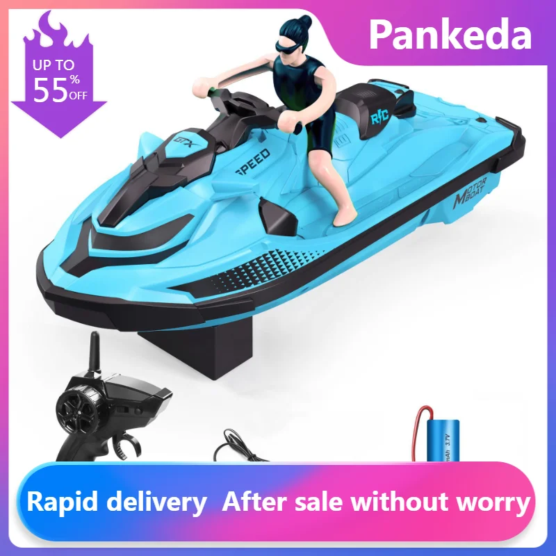 2.4G Telecomando Motoscafo Rc Barca Motoscafo Barca Da Corsa In Acqua Yacht Elettrico Modello Di Barca Giocattolo Ragazzo Impermeabile Per Regali Per 