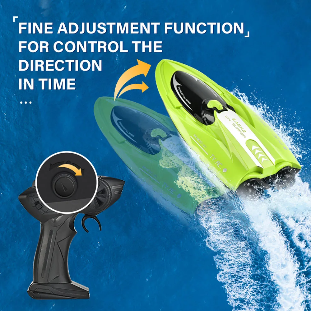 Nuovo 2.4G Twin Scroll Jet Rc Boat Jet Ski Ad Alta Velocità Racing Boat Gioco Di Yacht Elettrico Per Bambini Regalo Di Compleanno Atletico