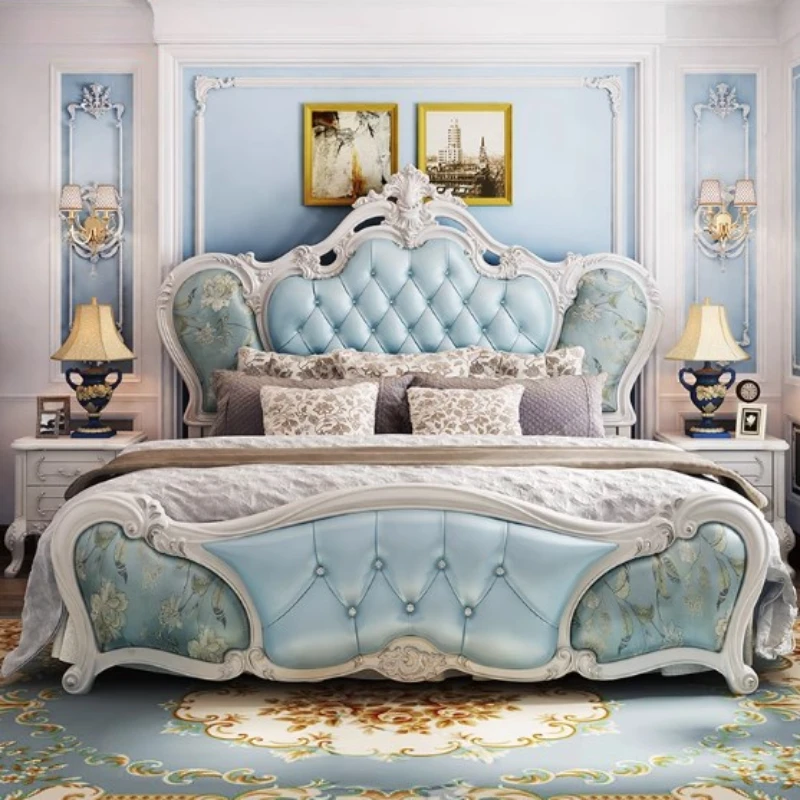 Letto Matrimoniale King Size Europeo Designer Luxury White Modern Queen Twin Bed Ragazze Camera Da Letto Storage Cama Casal Mobili Nordici