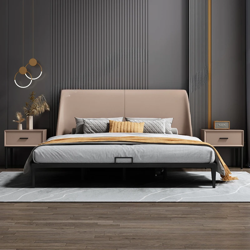 Letto Matrimoniale Matrimoniale Matrimoniale Camera Da Letto Minimalista Estetica Letto Matrimoniale King Moderno Letto Matrimoniale In Pelle Mobili P